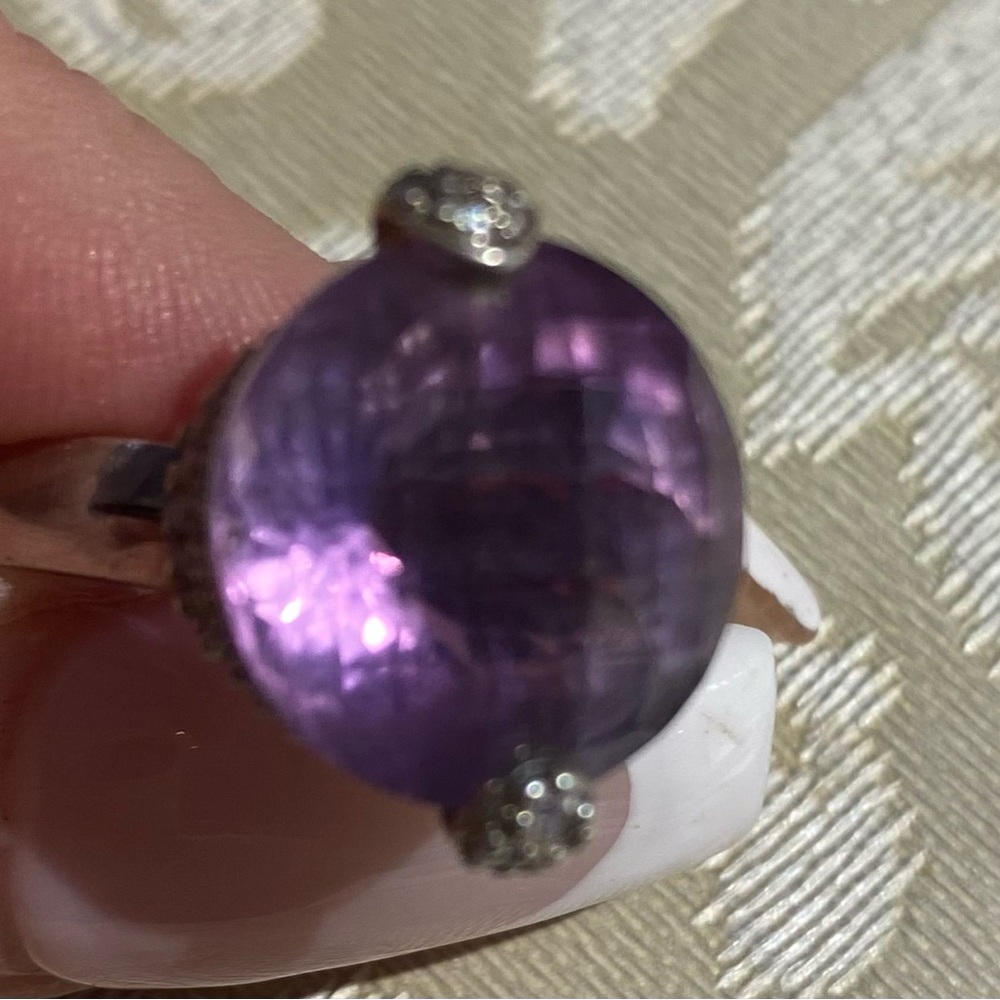 Amethyst silver ring - Picture 6 of 7